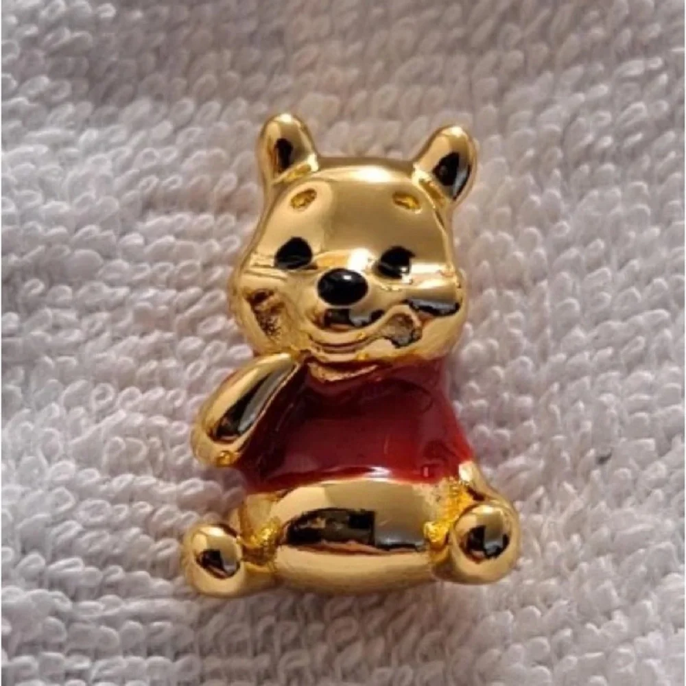 1pcs Golden Eyeore Winnie The Pooh charm bead for rope Bracelet